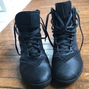 Adidas wrestling black shoes